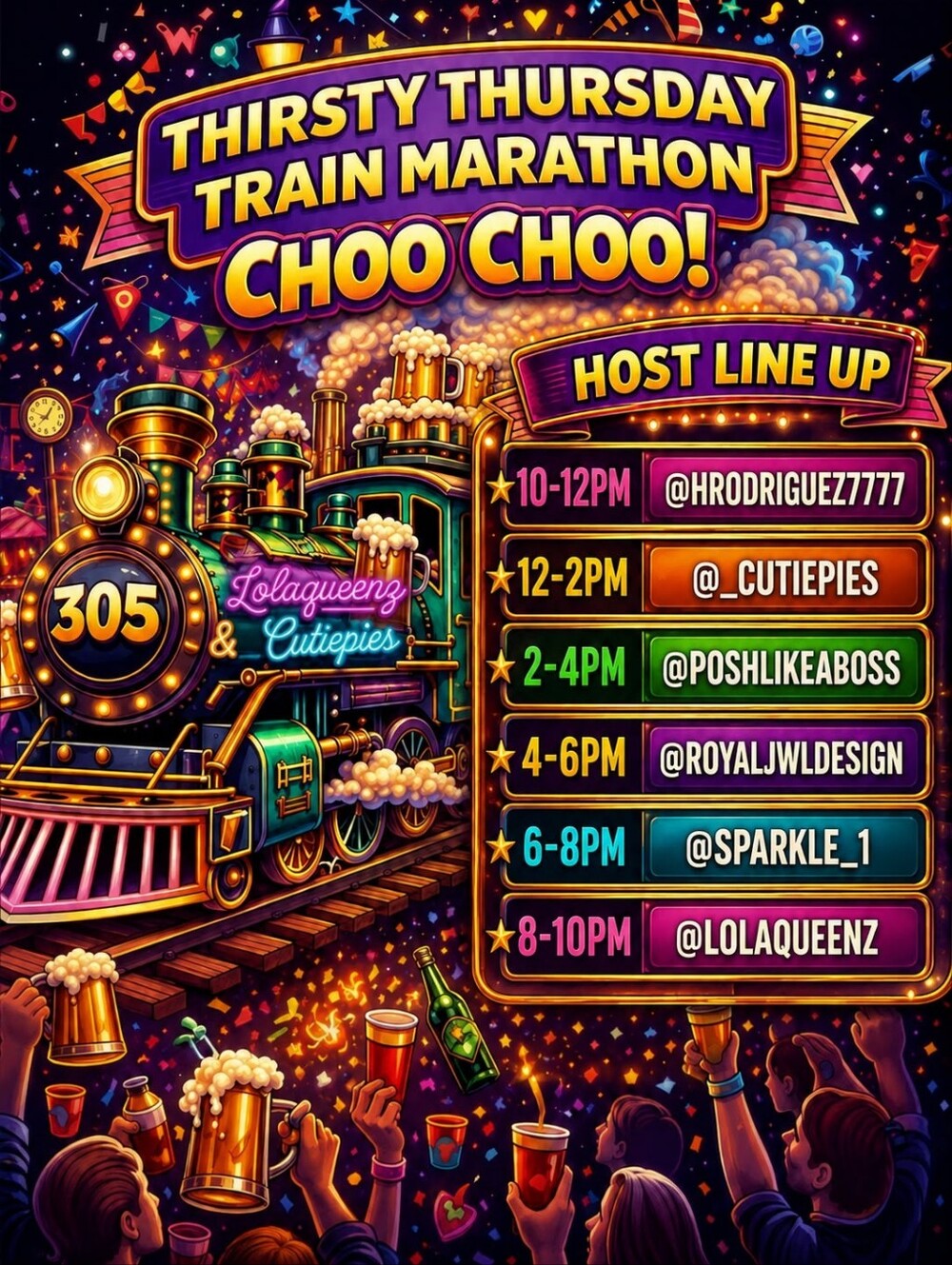 Thirsty Thursday Train Marathon Choo Choo Sharing Together